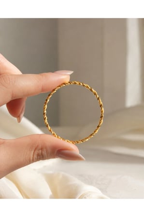 22 Ayar Altın İkili Burma/Burgu Bebek ve Çocuk Bileziği 5,1 gr