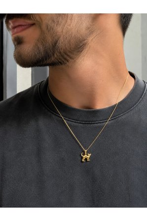 14 Ayar Altın Kedi Model Minimal Kolye Ucu