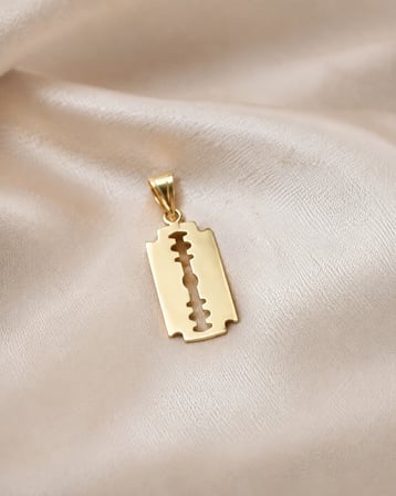 14 Ayar Altın Jilet Model Minimal Kolye Ucu