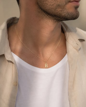 14 Ayar Altın Jilet Model Minimal Kolye Ucu