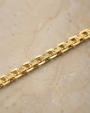 14 Ayar Altın Bismark Unisex Bileklik 