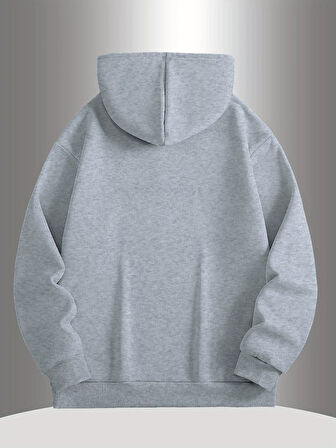 Unisex Oversize Kapüşonlu Sweatshirt Paris Yazılı