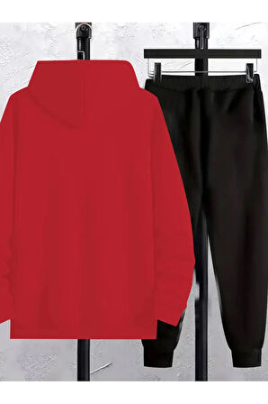 Unisex Barcelona España Kapüşonlu Sweatshirt + Jogger Eşofman Takımı