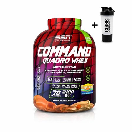SSN Sports Style Nutrition Command Quadro Whey 2100Gr (Creme Caramel) Protein Tozu