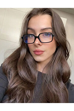 Square Siyah Dikdörtgen Trend Miux Ekran okuma Gözlüğü unisex 2025 Sezon