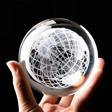 DÜNYA Plastik altlıklı Işıklı Cam Küre