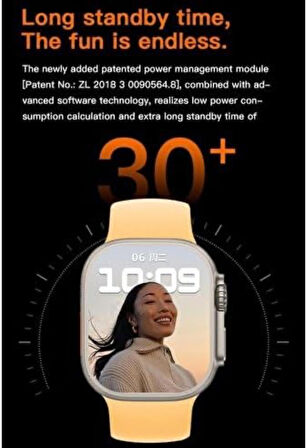 8 Ultra Watch Aklı Saat T 800 Android Ios 1.99 Inç 49mm Gri Kasa Yedek Kordon Hediyeli 2024