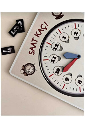 (“Saat Kaç?” Öğrenme Seti) Zaman Kavramını Öğrenin! - Miniklerimiz İçin Renkli Ahşap Oyuncak