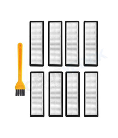 Xiaomi S10T STFCR01SZ Uyumlu Yedek Hepa Filtre ve Temizleme Fırçası-9 Parça