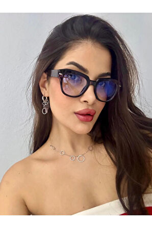 Stane Kalın Siyah Çerveçe Popüler Mavi Işık Korumalı Blue Block Şeffaf Ekran Gözlüğü