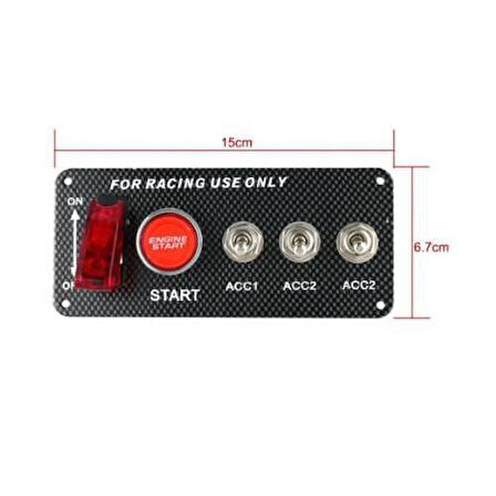 Her Araca Uyumlu Start Stop Düğme 3 Kademeli