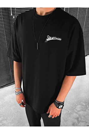 Unisex Stay Göz Sırt Baskılı Oversize T-shirt