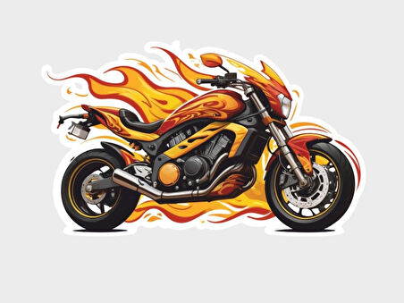 10x10 cm Alev Motor Sticker Sticker Araba Motor Kask Defter Masa