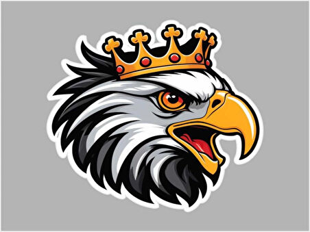 10x10 cm Kartal V3 Sticker Araba Motor Kask Masa 