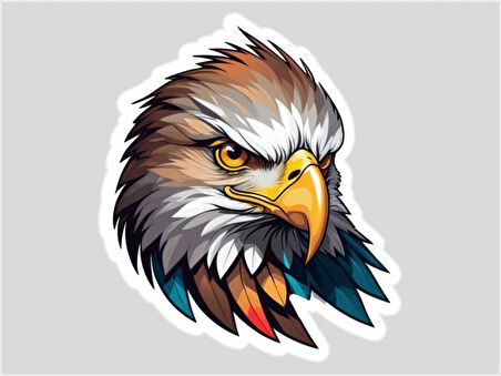 10x10 cm Kartal V4 Sticker Araba Motor Kask Masa