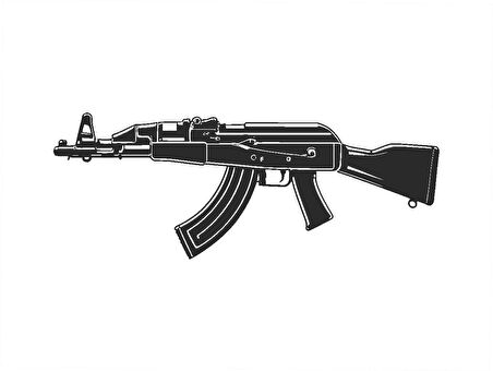  9x9 cm AK-47 Sticker Araba Motor Laptop Kask Sticker