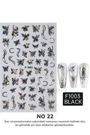 Renkli ve Desenli Tırnak Stickerları - Nail Art Sticker Çeşitleri - Su ile Yapışan Kolay Uygulama