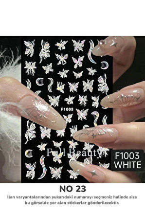 Renkli ve Desenli Tırnak Stickerları - Nail Art Sticker Çeşitleri - Su ile Yapışan Kolay Uygulama
