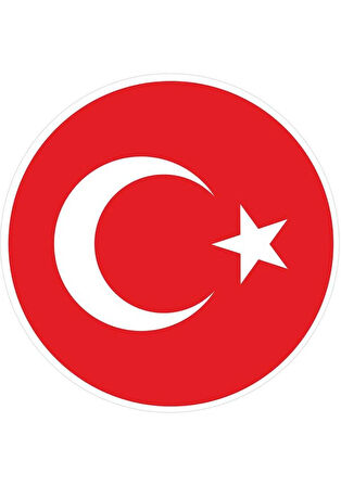 14x14 cm Türk Bayrağı Sticker Laptop Kask Araba Motor Sticker
