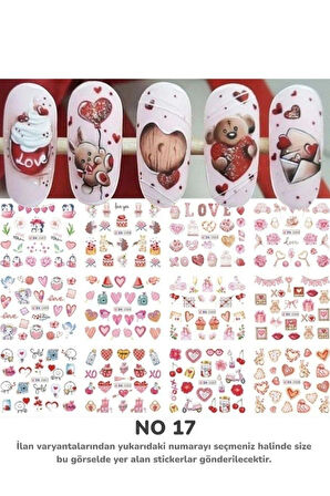 Renkli ve Desenli Tırnak Stickerları - Nail Art Sticker Çeşitleri - Su ile Yapışan Kolay Uygulama