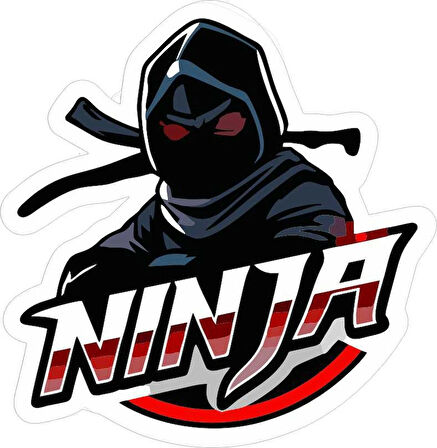 10x10 cm Ninja Sticker Laptop Kask Araba Motor Defter Sticker