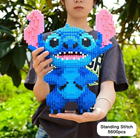 5600 Parça (Kutulu) Orijinal Stitch Karikatür Yapı Blokları - Stitch Anime Temalı Parti Oyunları- LEGO - karne hediyesi
