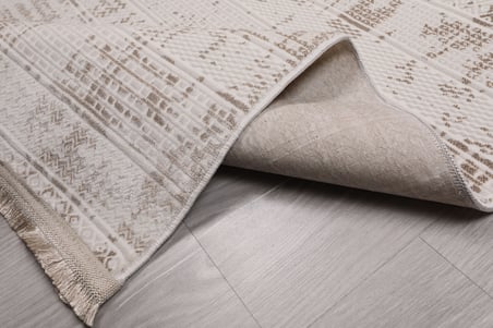 Saten Halı Modern Kaymaz Tabanlı Yıkanabilir Salon Oturma Odası Halısı Petek Desen