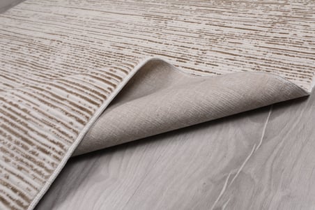 Saten Halı Modern Kaymaz Tabanlı Yıkanabilir Salon Oturma Odası Halısı Düz Çizgi Desen
