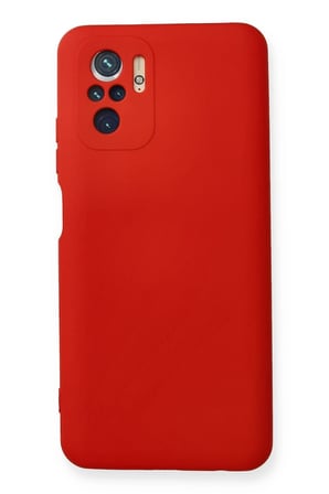 Redmi Note 10 Kılıf Nano Içi Kadife Silikon - Kırmızı