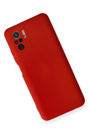 Redmi Note 10 Kılıf Nano Içi Kadife Silikon - Kırmızı