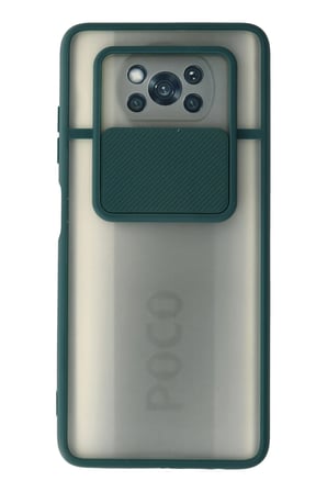Pocophone X3 Kılıf Palm Buzlu Kamera Sürgülü Silikon - Yeşil