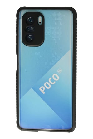Poco F3 Kılıf Miami Şeffaf Silikon - Siyah