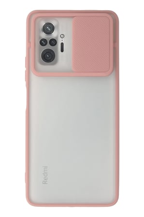 Redmi Note 10 Pro Kılıf Palm Buzlu Kamera Sürgülü Silikon - Pembe