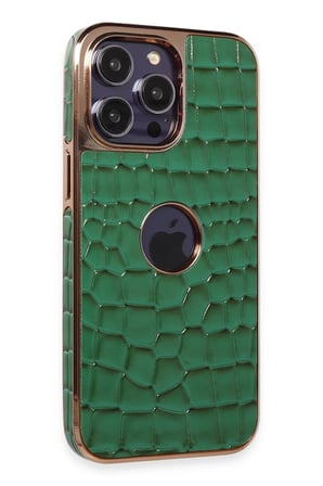 Iphone 14 Pro Kılıf Snake Kapak - Koyu Yeşil
