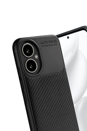 Honor 400 Kılıf Auto Focus Karbon Kapak - Siyah