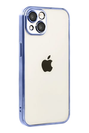 Iphone 15 Lensli Silikon - Açık Mavi