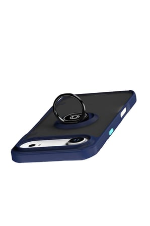 Iphone 17 Air Montreal Yüzüklü Silikon Kapak - Lacivert