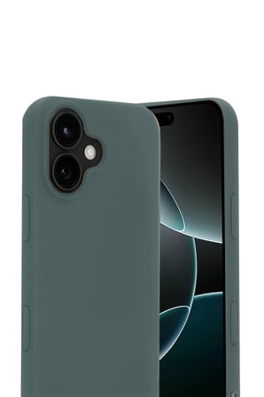 Iphone 17 Nano Içi Kadife Silikon - Koyu Yeşil