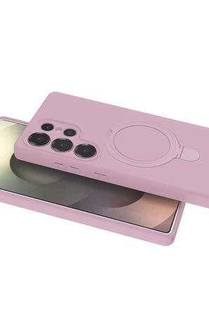 Galaxy S23 Ultra Regal Magsafe Standlı Kapak - Açık Pembe