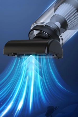 Vc006 50W 4000 Mah Bataryalı Kablosuz Çok Fonksiyonlu Araç Süpürge - Siyah