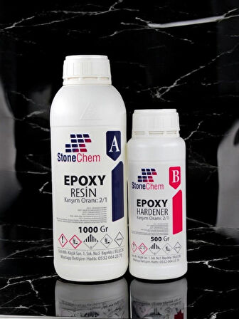Stonemix Süper Şeffaf Epoksi Reçine 1.5 Kg