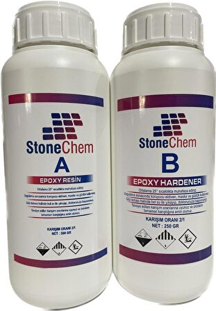 Stonemix Süper Şeffaf Epoksi Reçine 750 GR.