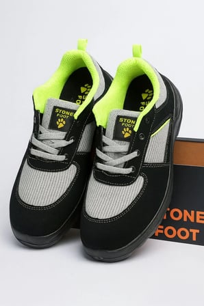 Stone Foot S1 Çelik Burunlu Spor İş Ayakkabısı 3 Mevsimlik Ortopedik Spor İş Güvenlik Ayakkabısı