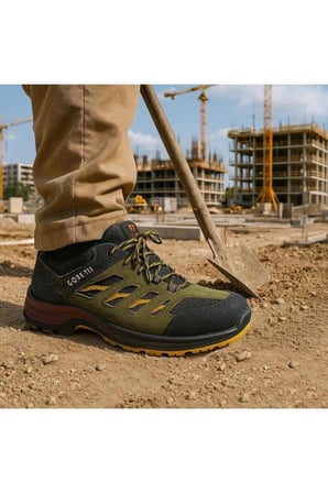 Foot İş Güvenliği Ayakkabısı, Gore Tex Çift Yoğunluklu Taban, Anti-Slip Kaymaz, Şok Emici, Süet İş Güvenlik Ayakkabısı