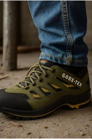 Foot İş Güvenliği Ayakkabısı, Gore Tex Çift Yoğunluklu Taban, Anti-Slip Kaymaz, Şok Emici, Süet İş Güvenlik Ayakkabısı