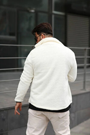 Pelüş Ceket Unisex Normal Kalıp Cep Detaylı