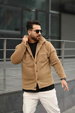 Pelüş Ceket Unisex Normal Kalıp Cep Detaylı