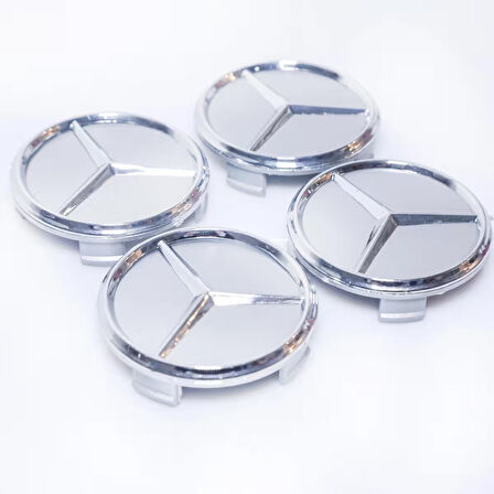 75 mm Jant Göbeği – Yıldız Logolu Uyumlu Tasarım (4'lü Set) W204 / W205, W212, CLA, GLA, GLC vb. jant tipiyle benzer ölçülerde