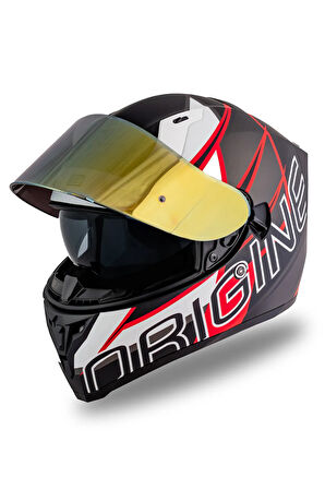 Strada Competition Beyaz-Kırmızı Kask