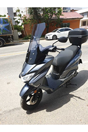 Suzuki Burgman Street Ex 125 Siperlik Ön Cam 2023 2024 Model 62cm Açıkfüme Renkli 4mm